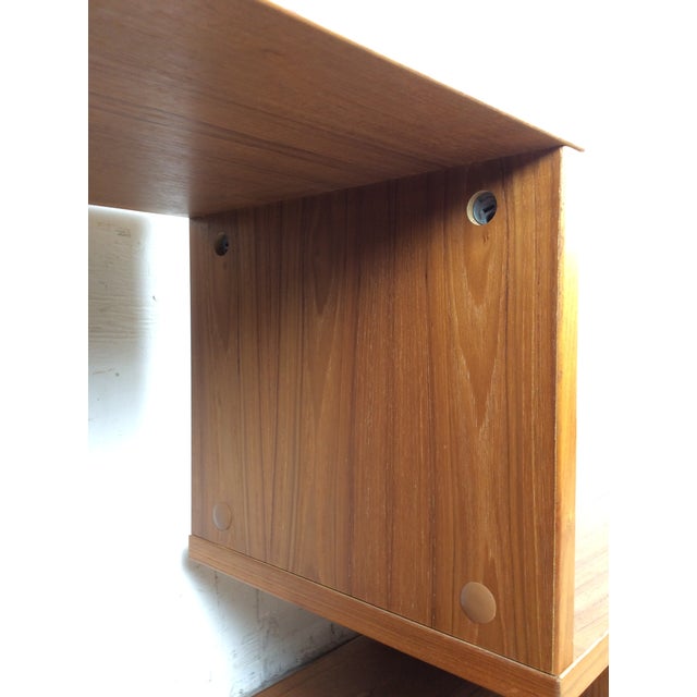Danish Modern Teak Media Storage Entertainment Stand With Step Design For Sale - Image 13 of 18
