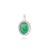Not Yet Made - Made To Order Large 8.8 Ct Oval Emerald & Diamond Halo Pendant in 925 Sterling Silver- Elegant Fine Jewelry For Sale - Image 5 of 12