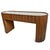 Mid-Century Modern Scalloped Oval Wood Console Table For Sale - Image 3 of 15
