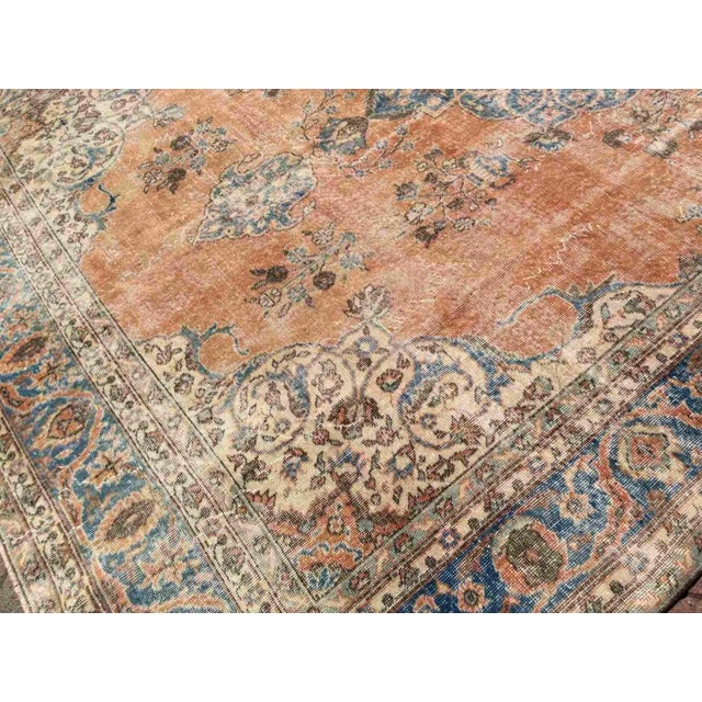 Oversized Vintage Distressed Oushak - 102" X 155" For Sale In Raleigh - Image 6 of 11