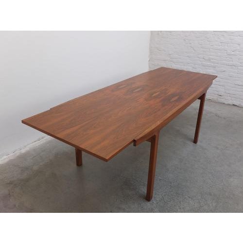 Walnut Abstracta Dining Set by Jos De Mey for Van Den Berghe-Pauvers, 1960s, Set of 9 For Sale - Image 9 of 17