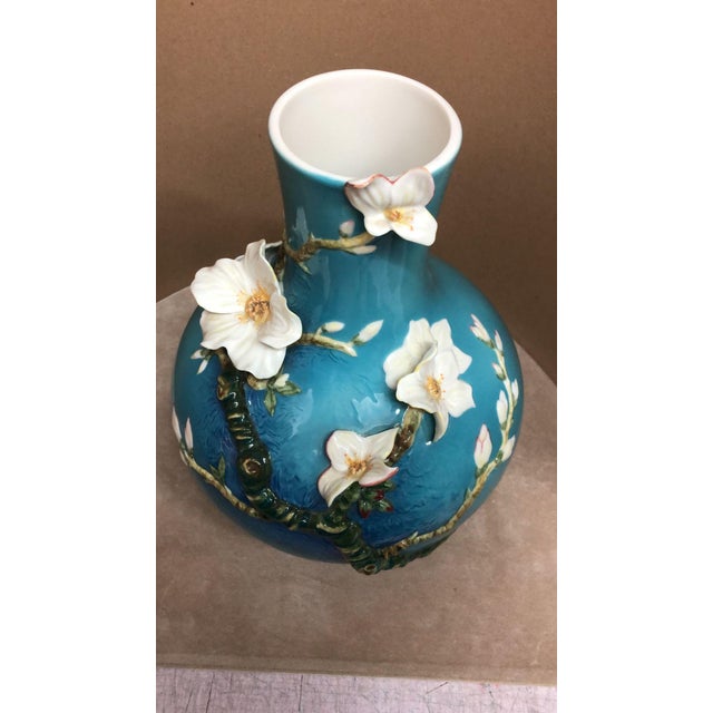 Franz Vase with Almond Flowers For Sale - Image 3 of 6