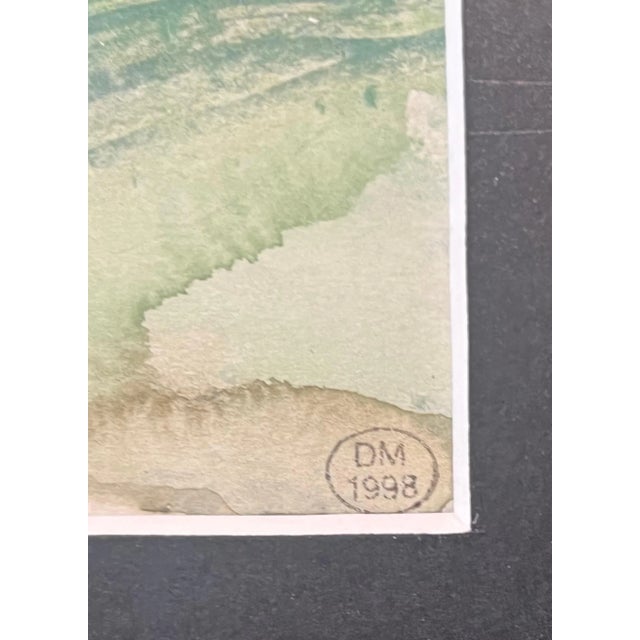 Modern Dora Maar, Landscape at Sunset-Luberon-France, Watercolor, 1960s, Framed For Sale - Image 3 of 4