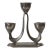Vintage Silver Craft Modernist Style Pewter Candelabra For Sale