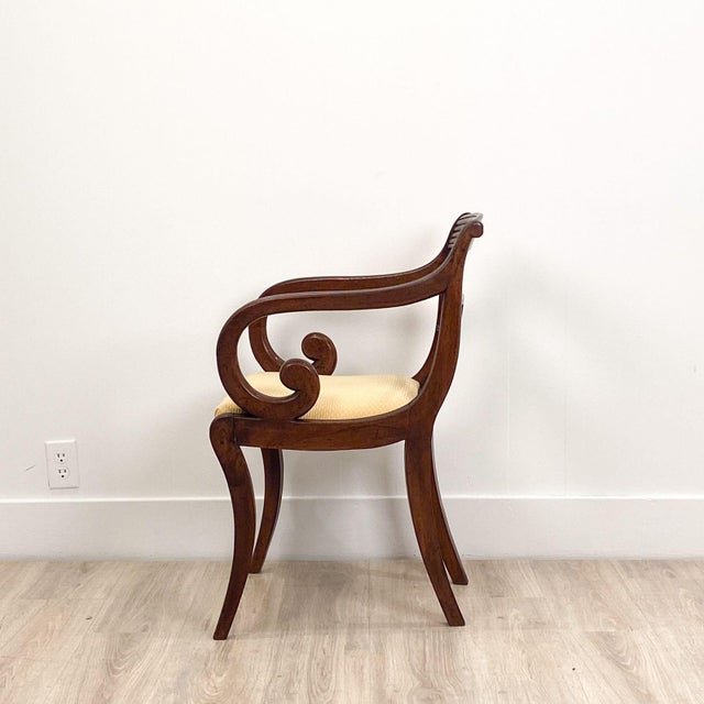 Early 19th Century Pair of Regency Period English Armchairs, Circa 1820 For Sale - Image 5 of 8