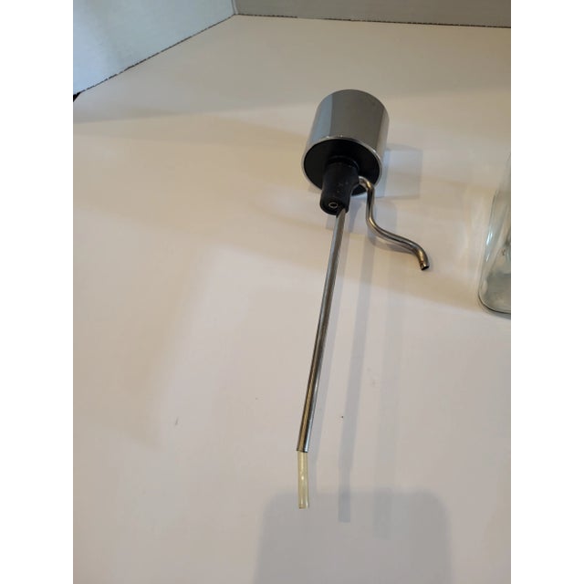 Mid-Century Modern Vintage Glass Pump Bourbon Decanter For Sale - Image 3 of 7