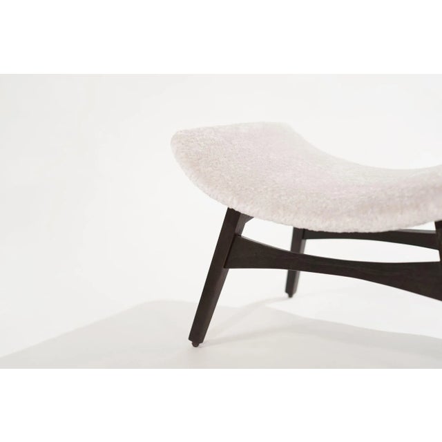 Brown Danish Modern Walnut Footstool, C. 1950s For Sale - Image 8 of 13