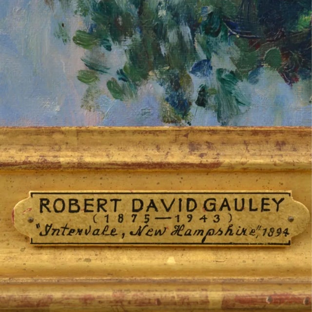 Mid 20th Century Signed Robert David Gauley Framed Landscape Painting For Sale - Image 5 of 6