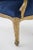 Mid-Century Modern Vintage Blue Velvet and Gilt Wood Armchair, 1890s For Sale - Image 3 of 10