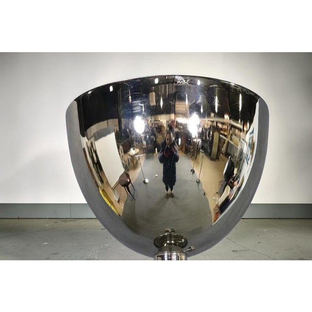 Late 20th Century Pair of Ralph Lauren Polished Nickel Layne Torchiere Floor Lamps For Sale - Image 10 of 12