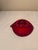 Mid-Century Modern Mid 20th Century Mid-Century Modern Art Glass Ruby Red Leaf Divided Relish Dish For Sale - Image 3 of 3