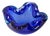 Vintage Italian Ashtray in Blue Murano Glass, 1970s For Sale
