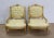 Elegant so-called "Marquise" armchairs in Louis XVI style golden style Napoleon III with a traditional large seat, straps,...