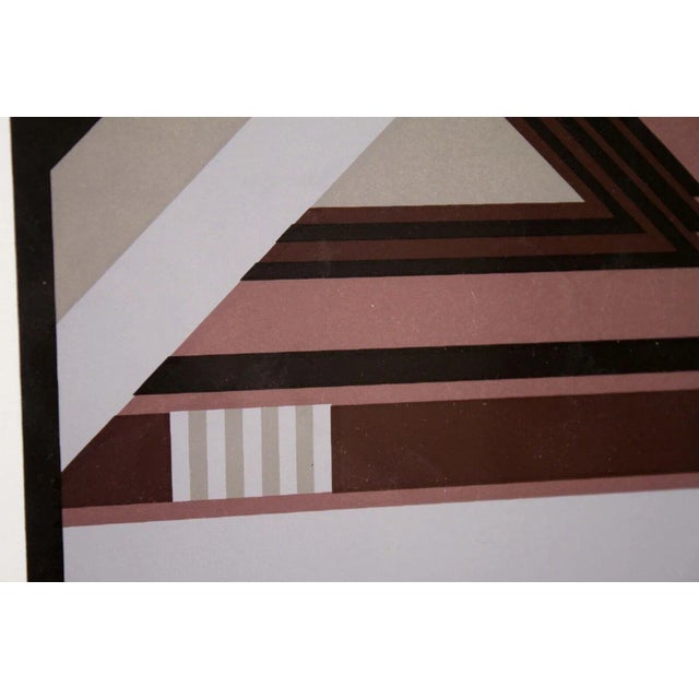 Rick Tunkel Postmodern Op Art Abstract Geometric 3D Serigraph 35/250 Framed 1981 For Sale - Image 9 of 13