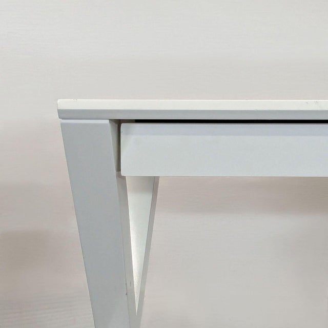 Crate and Barrel White X-Leg Modern Desk For Sale - Image 9 of 9