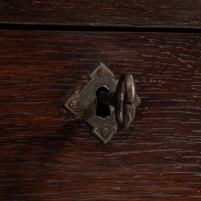 Chocolate 19th Century French Dark Brown Neoclassical Cabinet in Originall Patina For Sale - Image 8 of 15