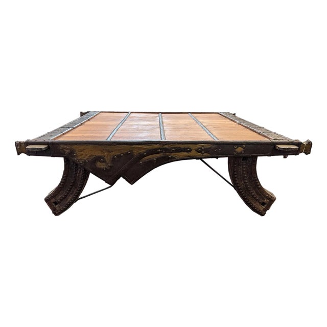 1960s Rustic Brown Reclaimed Teak Wood Square Coffee Table – 1 Piece For Sale