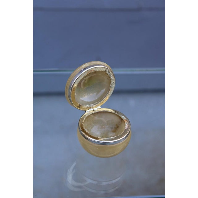 1960s Small Alabaster Jewelry Box with Italian Decoration, 1960s For Sale - Image 5 of 6
