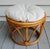 Mid 20th Century Vintage Natural Bamboo Rattan Round Stool Ottoman With Cushion For Sale - Image 5 of 5