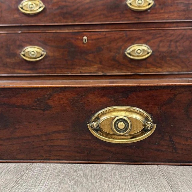 Antique English Georgian Oak Bureau, 1700s For Sale - Image 6 of 14