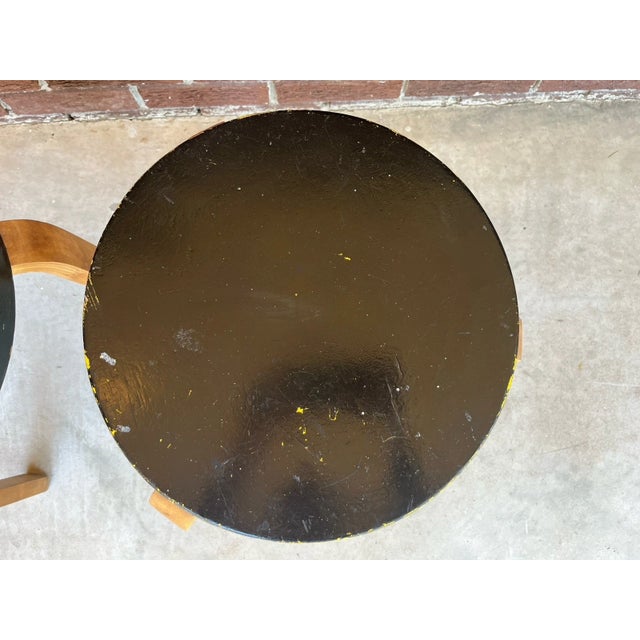 Pair of Vintage Model 60 Painted Stools Attributed to Alvar Aalto For Sale - Image 12 of 15