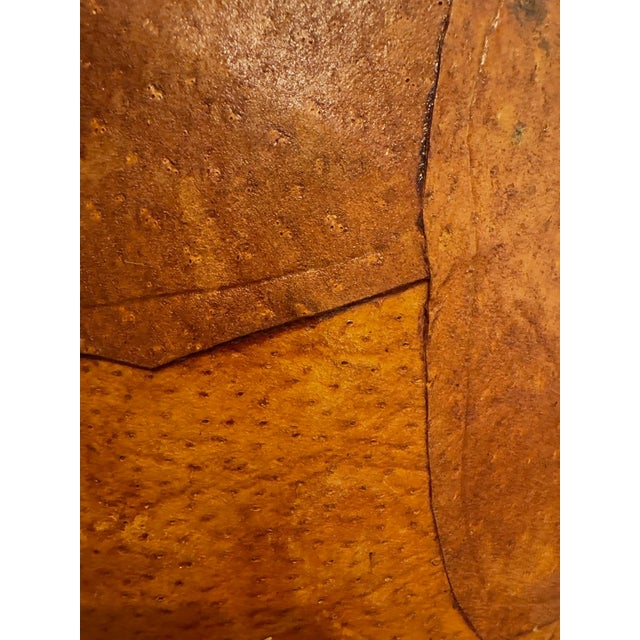 Contemporary Vintage Artisan Studio Leather Encased Clay Orb Sculpture. Organic Modern For Sale - Image 3 of 5