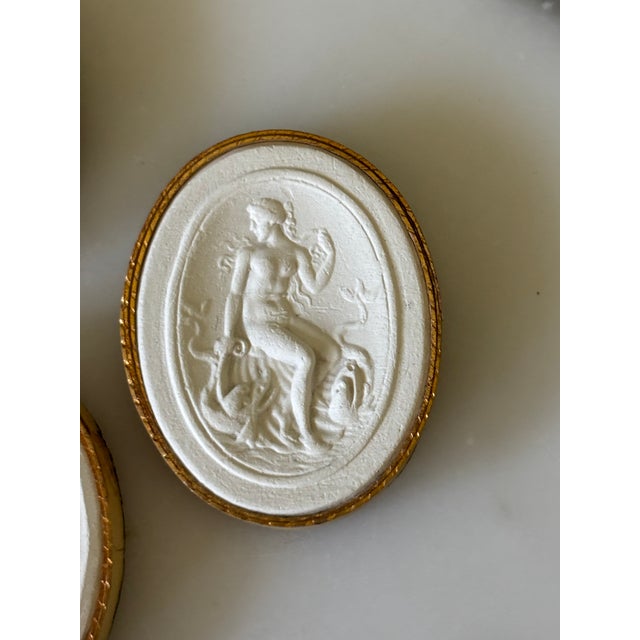 Antique Italian Grand Tour Plaster Intaglios - Set of 6 (Group #13) For Sale - Image 4 of 12