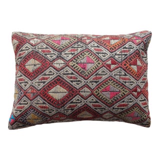 Lumbar Kilim Rug Pillow Cover 14 X 20 For Sale