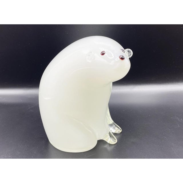 Murano The Polar Bear Figurine, 1990s For Sale - Image 9 of 12
