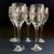 Vintage Handmade Etched Grapevine Tulip-Stem Wine Glasses – Set of 5 For Sale - Image 4 of 11