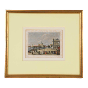 Early 20th Century Antique Framed Hand-Colored Engraving by Lechard s.c.