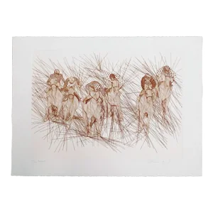 Guillaume Azoulay "Belmont"Hand Signed Original Etching 1983