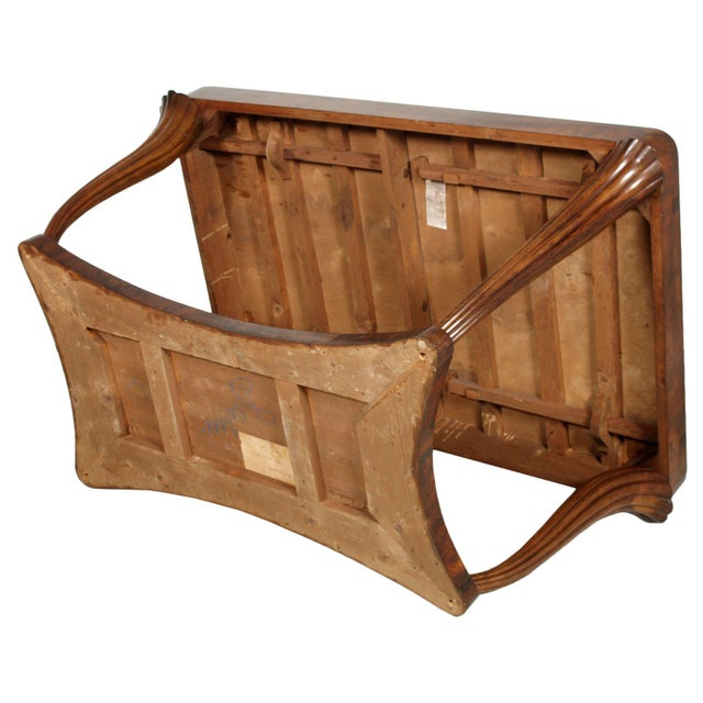 Baroque Art Deco Burl Walnut Table and Chairs by Testolini & Salviati, 1920s, Set of 7 For Sale - Image 3 of 13