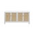 2020s Matthew Izzo Home Sofia Matte White Canvas Buffet With Four Caned Doors and Brass Hardware For Sale - Image 5 of 5