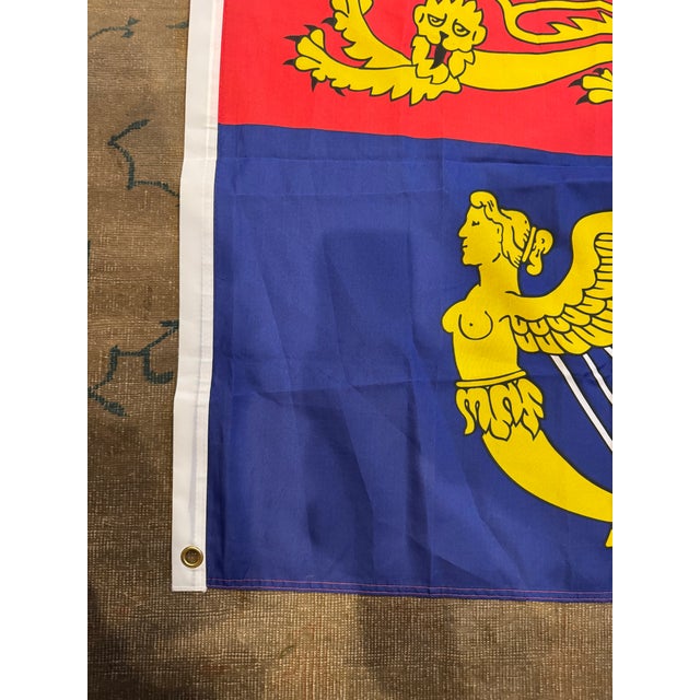 Traditional Late 20th Century Vintage Royal Standard of the United Kingdom Flag For Sale - Image 3 of 4