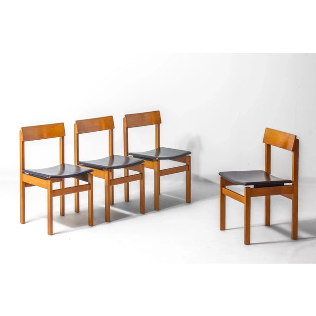 Set of six dining chairs designed by Jos De Mey as part of the Abstracta series, produced by Van den Berghe-Pauvers in...