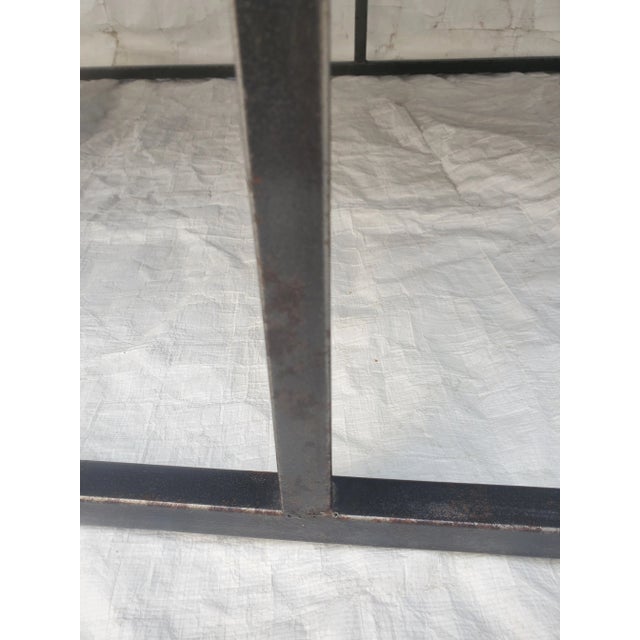 Vintage Modern Industrial Steel Frame & Wood Large Coffee Table by Van Thiel & Co. For Sale - Image 12 of 13