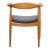 The Chair in Mahogany and Black Leather from Hans Wegner For Sale - Image 3 of 5