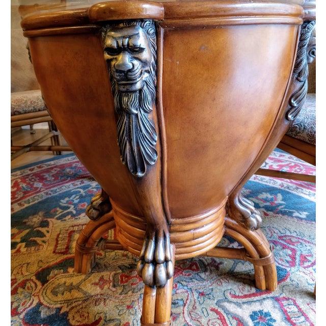 Chocolate Authentic Rare Vintage Thomasville Ernest Hemingway Dining Set For Sale - Image 8 of 12