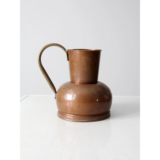 Antique Dutch Copper Ewer With Brass Handle For Sale - Image 13 of 13