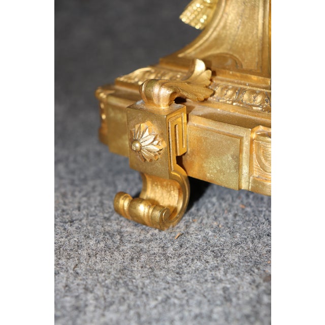 Fine Crystal Paneled Solid Bronze Pair of French Louis XVI Style Candelabras For Sale - Image 10 of 10