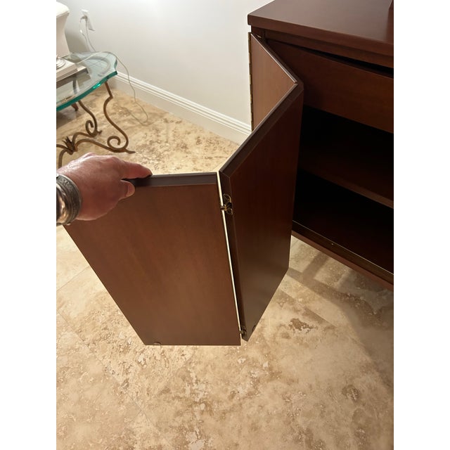 Mid Century Modern Solid Walnut Cabinet/ Display Cabinet/ Hutch For Sale - Image 10 of 12