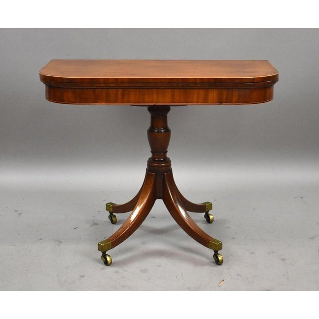 Rare Regency Mahogany Fold-Over Card Table by Laver Oliver A rare Regency period mahogany fold-over card table by Laver...