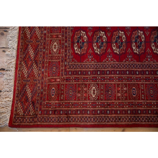 Textile Vintage Fine Pakistani Bokhara Design Rug - 5'2" X 7'9" For Sale - Image 7 of 10