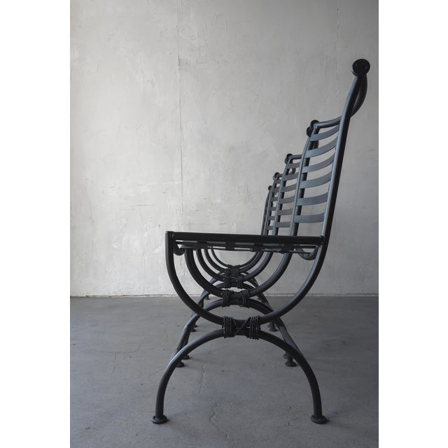 Black 1960s Vintage Iron Garden Dining Chairs - 4 Available For Sale - Image 8 of 14