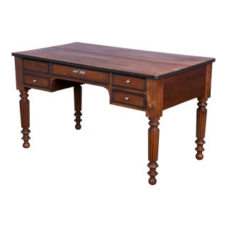 Antique French Country Walnut Writing Desk For Sale