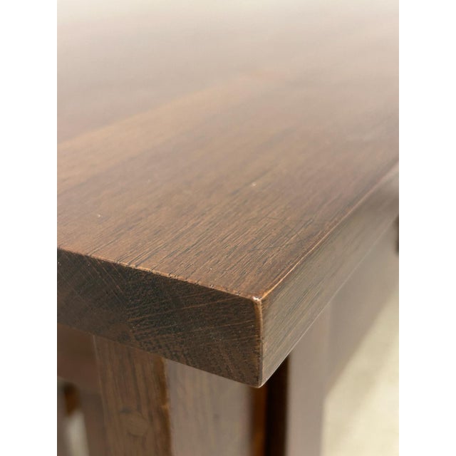 Mission Mission Crofter 3 Drawer Library Desk - Walnut For Sale - Image 3 of 10