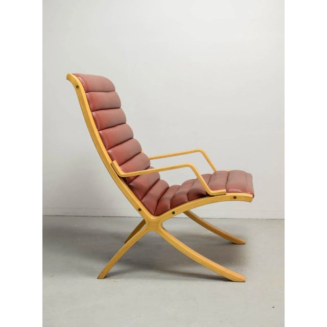 Wood Mid-Century Danish High Back AX Lounge Chairs by Hvidt and Molgaard Nielsen for Fritz Hansen, Set of 2 For Sale - Image 7 of 17