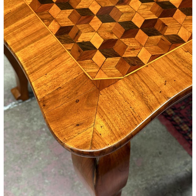 Baroque Inlaid Dining Table with Drawer, 1800s For Sale - Image 4 of 10