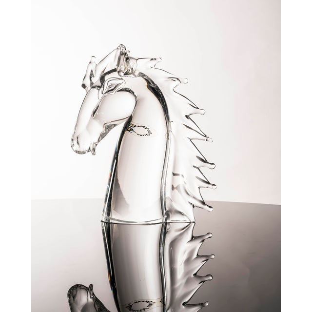 Horse's Head in Murano Hyaline Glass by Vincenzo Nason For Sale - Image 10 of 14